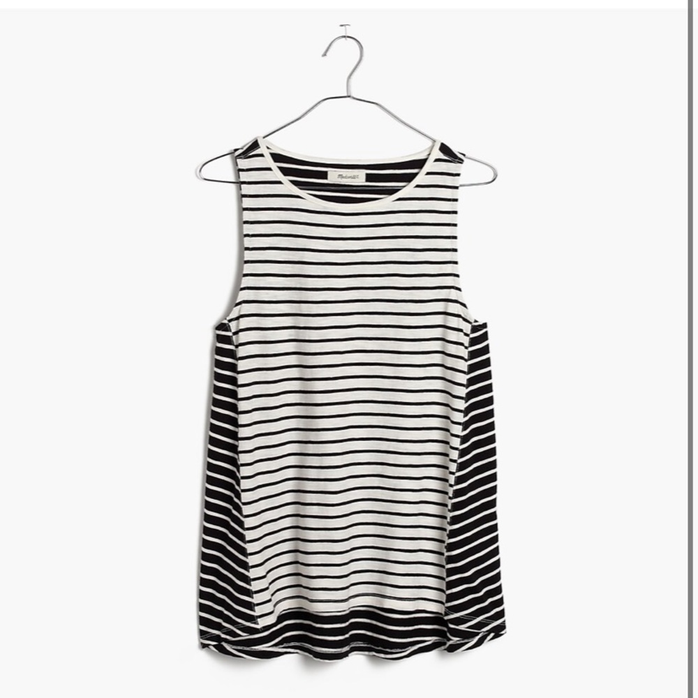 Madewell Forward Seam Tank Top in Stripe